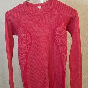 lululemon athletica Hot Pink Long Sleeve Top